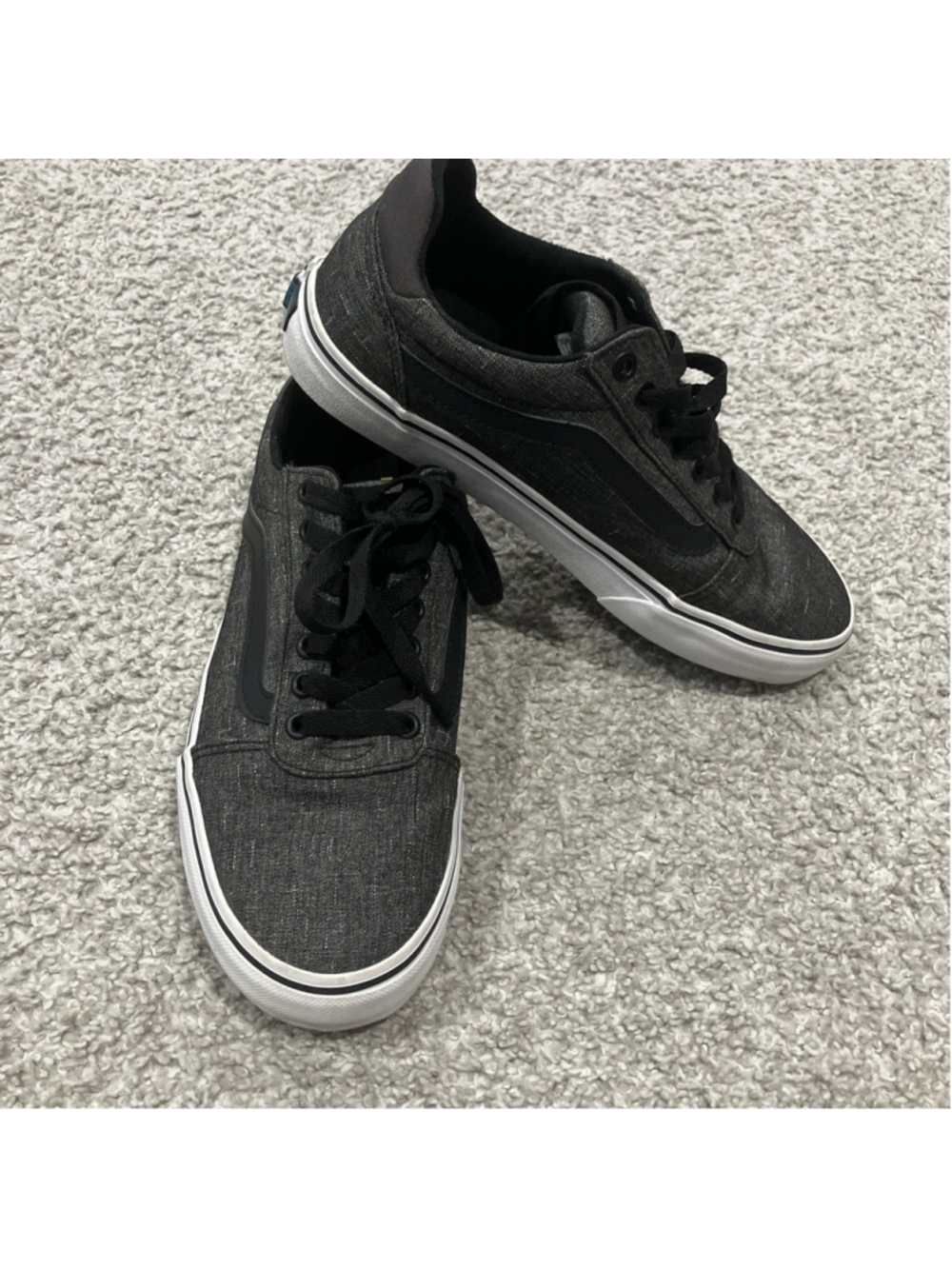 Vans Ward Retro Gray & Black Lace Ups - Men's Size 7.5 Casual Skater EUC